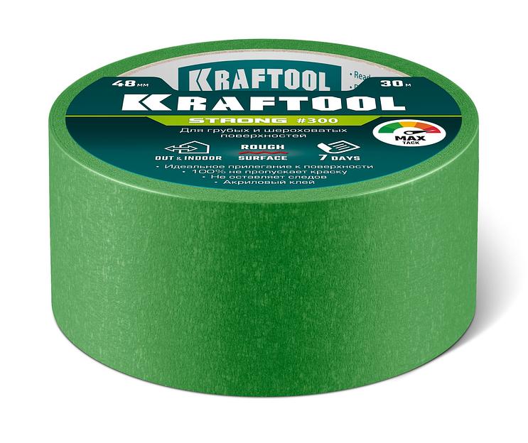 KRAFTOOL #300 Strong 48 мм х 30 м, для грубых и шероховатых поверхностей, малярная лента (12103-48) фото 6