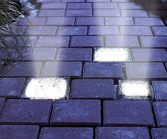 Тротуарный садово-парковый светодиодный светильник в форме брусчатки «тёплый» 10×10×6 см Lightstone фото 3