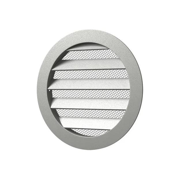 Решетка вентиляционная круглая алюминиевая с фланцем РКМ - 15РКМ - 150 мм - 180 мм фото 1