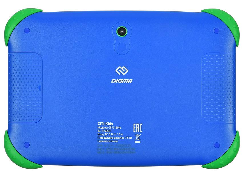 Планшет Digma CITI Kids MT8321 (1.3) 4C RAM2Gb ROM32Gb 7" IPS 1024x600 3G Android 9.0 синий 2Mpix 0.3Mpix BT WiFi Touch microSDHC 64Gb minUSB 2800mAh фото 5
