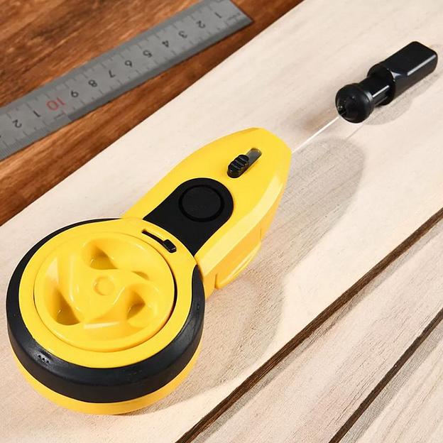 Измерительный и разметочный инструмент Deli Шнур разметочный отбивочный автоматический Deli DL23 элевационный, диапазон высоты 0,45-1,2м, резьба 5/8", чехол в комплекте фото 2