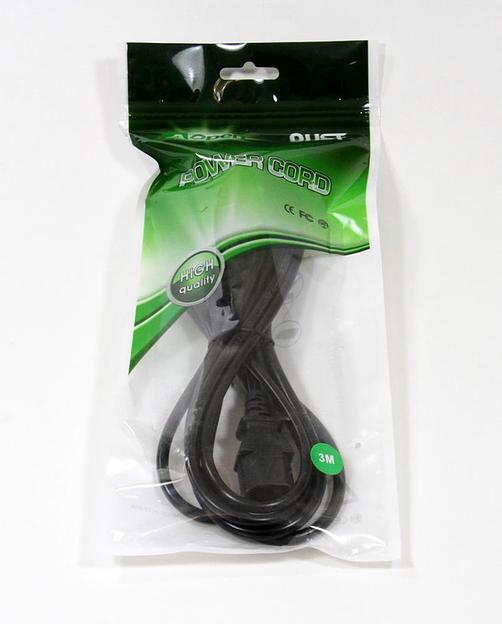 Aopen (ACE021-3M) Кабель компьютер-розетка 3 метра 220V (EURO) 3G*0,5mm2 фото 2