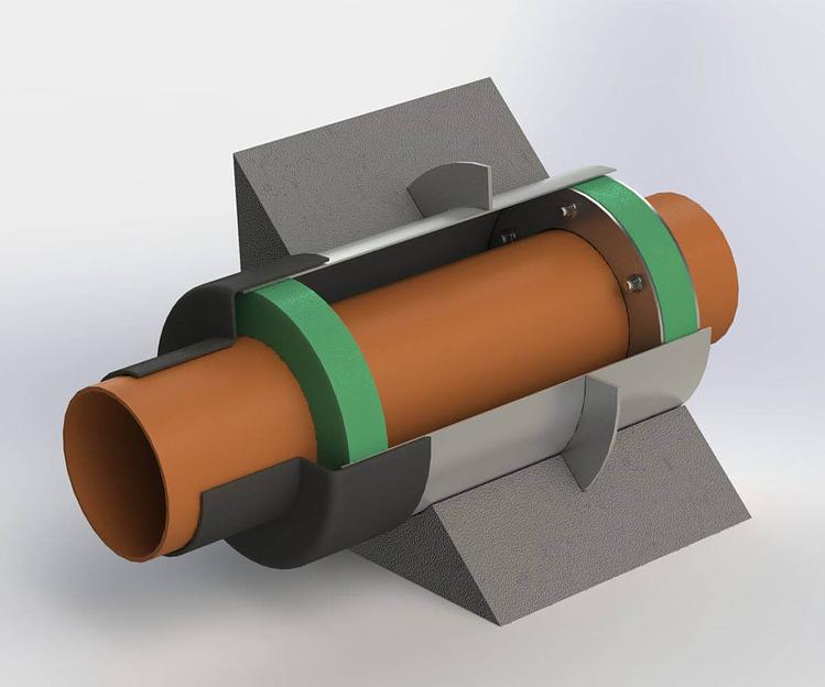 Герметичный ввод водопровода 63 мм (до заливки бетона) фото 1