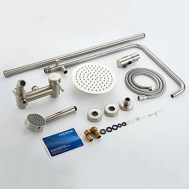 Смеситель с тропическим душем, душевая система Ledeme L2452А, нержавейка, опт фото 2