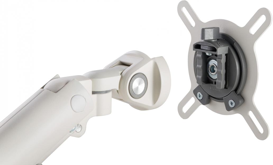 Кронштейн для мониторов Ultramounts UM713W белый 17"-32" макс.9кг крепление к столешнице поворот и наклон фото 6