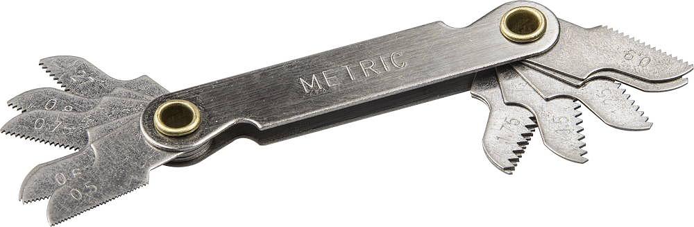 STAYER шаг метрич. резьбы 0.5 - 1.75 мм, шаг трубной резьбы 0.907 и 1.07 мм, (27, 28 tpi), резьбомер, Professional (28041) фото 1