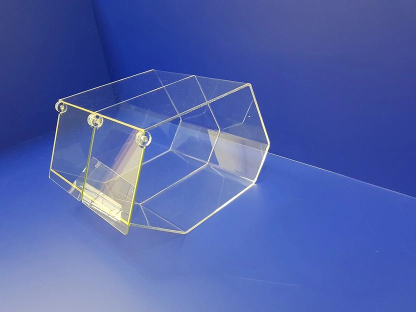 Диспенсер из оргстекла для снеков, орехов, мармелада.    2 секции х 120мм. фото 3