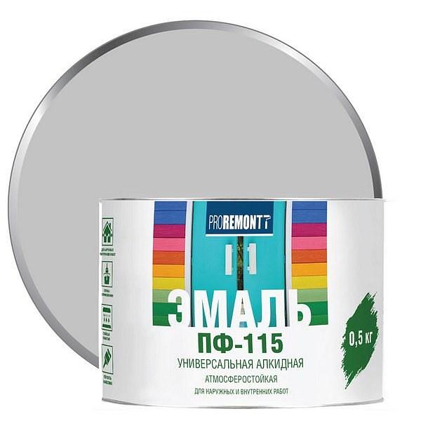 Эмаль ПФ-115 PROREMONTT Серый RAL 7004 0,5кг фото 1