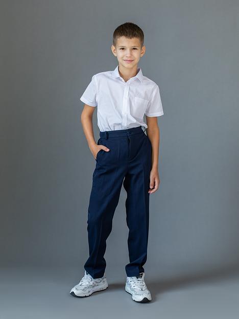 Брюки классические школьные на мальчика KristiKlo синие ОПТ фото 1