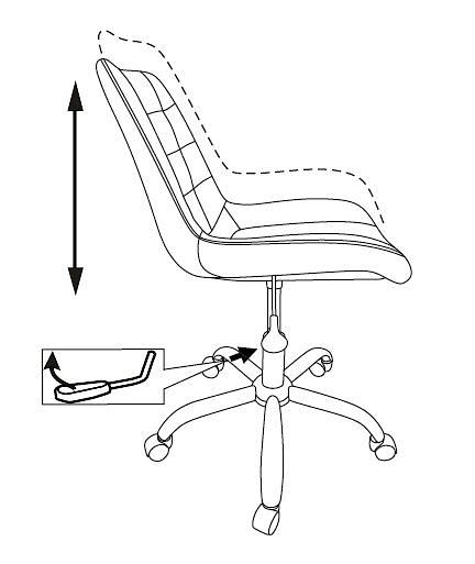 Кресло Бюрократ CH-350SL светло-бежевый искусст.кожа/ткань крестовина металл хром фото 5