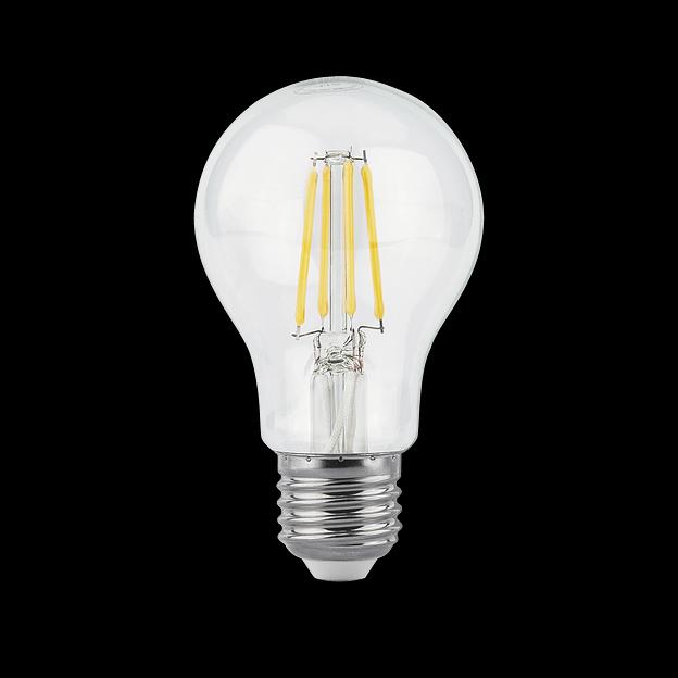 Лампа филам. Gauss 8Вт цок.:E27 шар 220B 2700K св.свеч.бел.теп. A60 (упак.:1шт) (102802108) фото 1