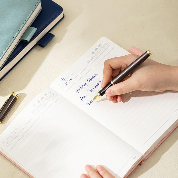 Блокнот Deli LINFINI EN158L A5 210х143мм искусст. кожа 144л линейка твердая обложка ассорти ассорти:син/роз/зел фото 7