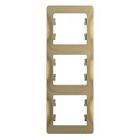 Systeme electric GSL000407 GLOSSA 3-постовая РАМКА, вертикальная, ТИТАН фото 6