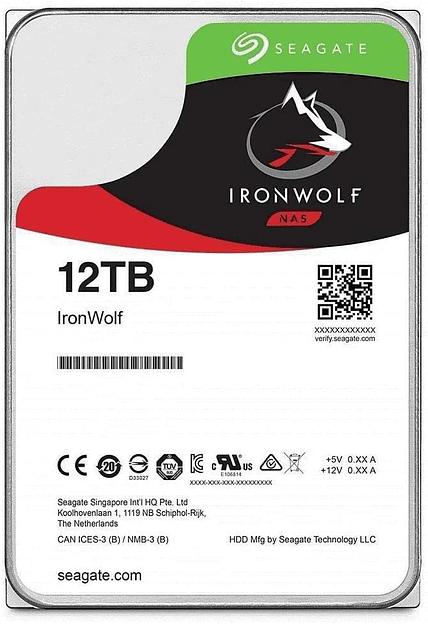 Жесткий диск Seagate SATA-III 12Tb ST12000VN0008 NAS Ironwolf (7200rpm) 256Mb 3.5" фото 1