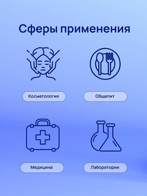 Перчатки нитриловые 100 пар, размер M, серо-голубые, опт фото 4