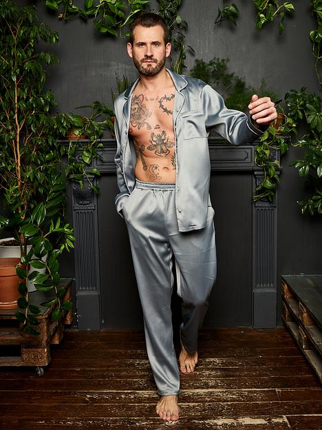 Пижама мужская из шелка с брюками и рубашкой «Как у Бо», Опт фото 4