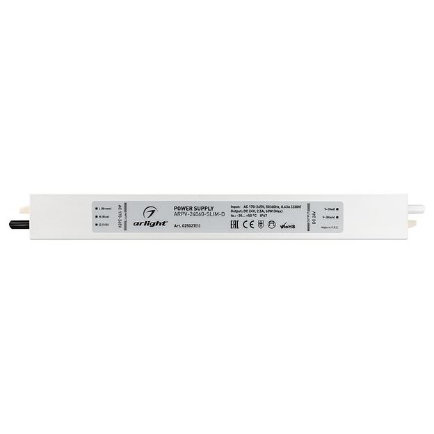 Блок питания ARPV-24060-SLIM-D (24V, 2.5A, 60W) (ARL, IP67 Металл, 3 года) фото 2