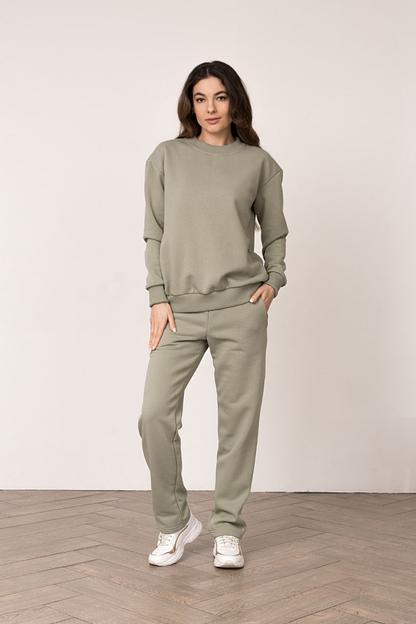 Свитшот оливкового цвета ОПТ фото 2