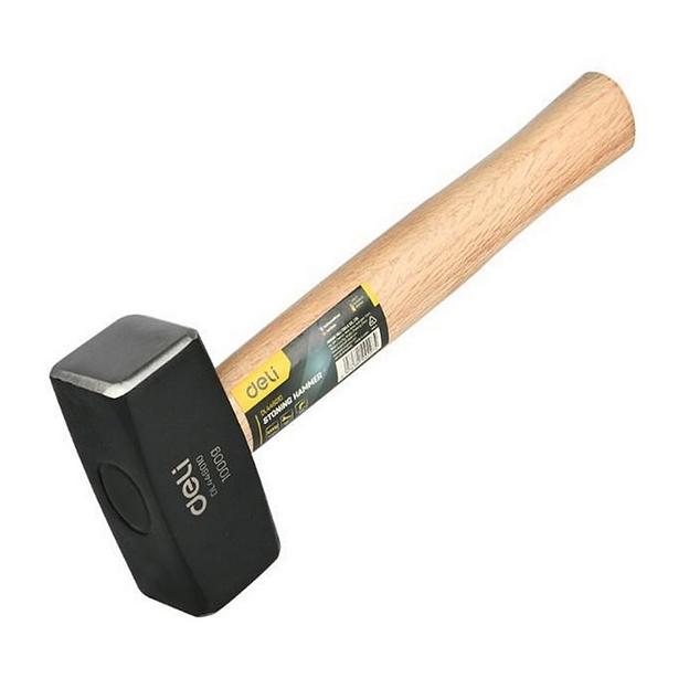 Ударно-рычажный инструмент Deli Кувалда Deli DL448010 1000 гр, деревянная рукоять фото 1