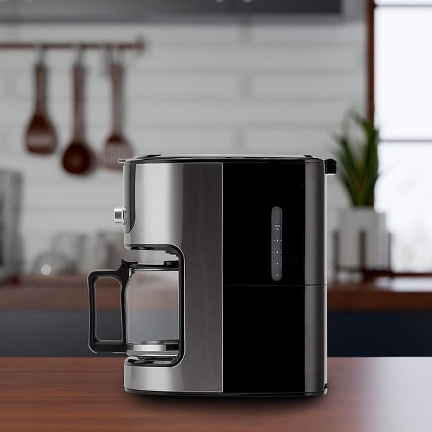 Кофемашина Kitfort КТ-782 1050Вт нержавеющая сталь/черный фото 8