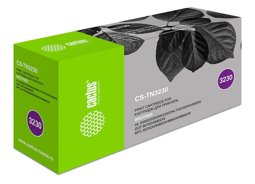 Картридж лазерный Cactus CS-TN3230 TN-3230 черный (3000стр.) для Brother HL-5340D/5350DN/5370DW/DCP-8070D/8085DN фото 1