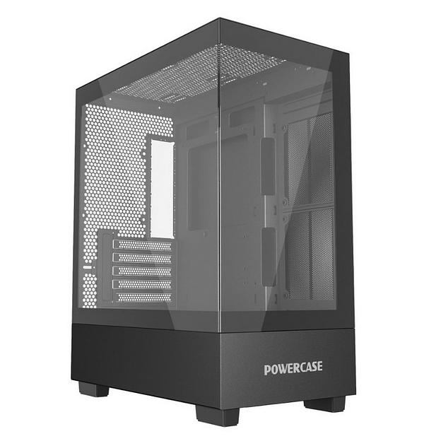 Корпус Powercase Vision Micro M, Tempered Glass, чёрный, mATX (CVMMB-L0) фото 1