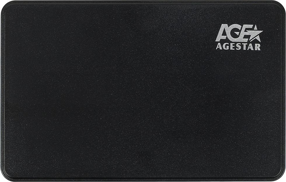 Внешний корпус для HDD AgeStar 3UB2P2 SATA III пластик черный 2.5" фото 1