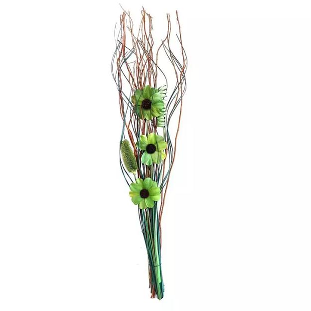 Сухоцвет три цветка и завитушка 942-01 94см фото 3