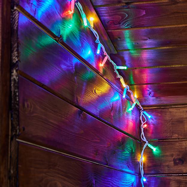 Гирлянда светодиодная со статическим свечением 10м Соединяемая 120 светодиодов Разноцветный свет Провод белый ULD-S1000-120/SWK MULTI IP67 фото 6