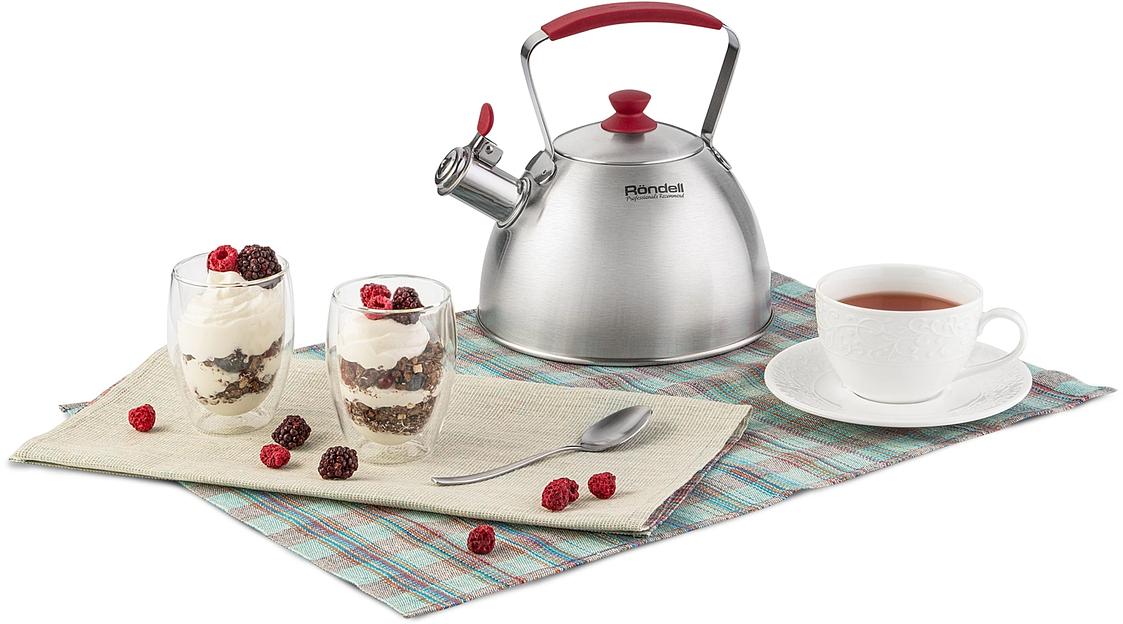 Чайник металлический Rondell Savvy RDS-1826 2.5л. стальной фото 7