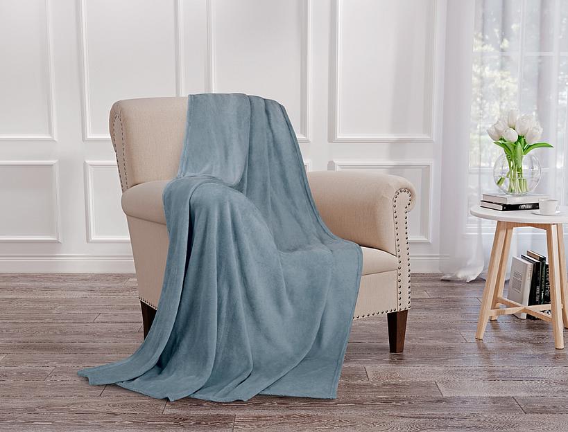 Ткань из синтетического волокна Аэрософт, стальной синий, 190 г/м² фото 1