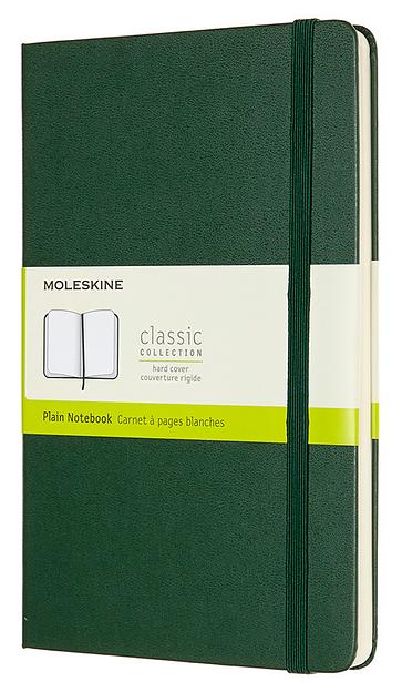 Блокнот Moleskine CLASSIC QP062K15 Large 130х210мм 240стр. нелинованный твердая обложка зеленый фото 1