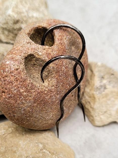 Серебряные серьги оригинальные необычной формы 925 фото 4