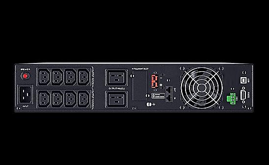 Сайбер Электро ИБП ЭКСПЕРТ-II-3000Р {Онлайн, Стойка/Напольный 3000ВА/3000Вт. USB/RS-232/SNMP Slot/EPO/RJ-11/RJ-45 (8 IEC С13);(2) C19 (12В /9Ач. х 6 LEOCH) 2U} фото 4