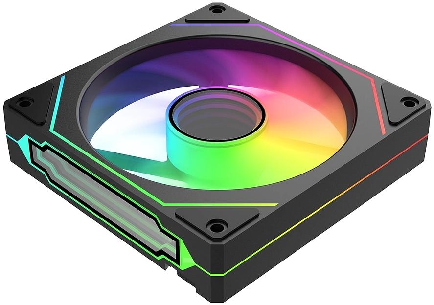 Вентилятор для корпуса Bloody CF-12 LCD ARGB 120х120x25 черный 4-pin 32дБ (упак.:1шт) (CF-12-ARGB120-BK) Ret фото 9
