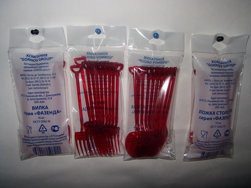 Набор ложек «Фазенда» красный 10 шт ОПТ фото 1