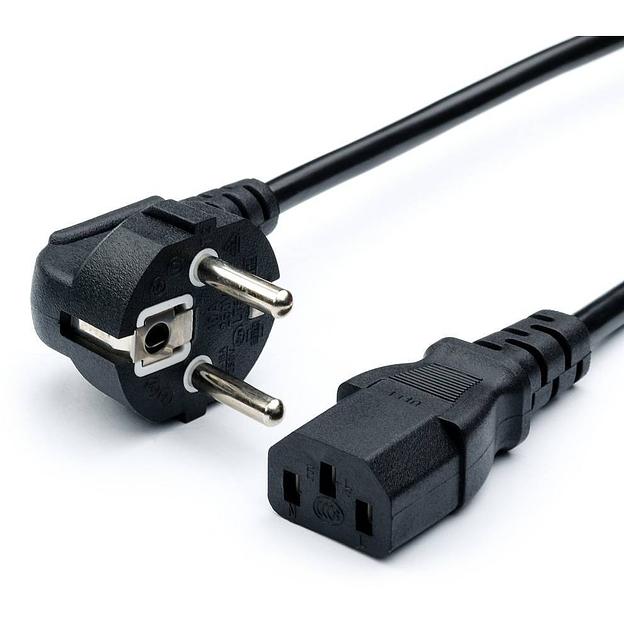 Bion Кабель питания 5м, евровилка с заземлением, 0.75мм, Schuko-C13, черный [BXP-PC-186-VDE-5M] фото 1