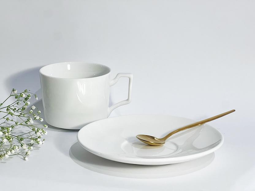 Чайная пара из фарфора 220 мл «Chalk», опт фото 2