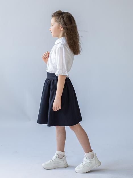 Юбка школьная на девочку KristiKlo синяя ОПТ фото 5