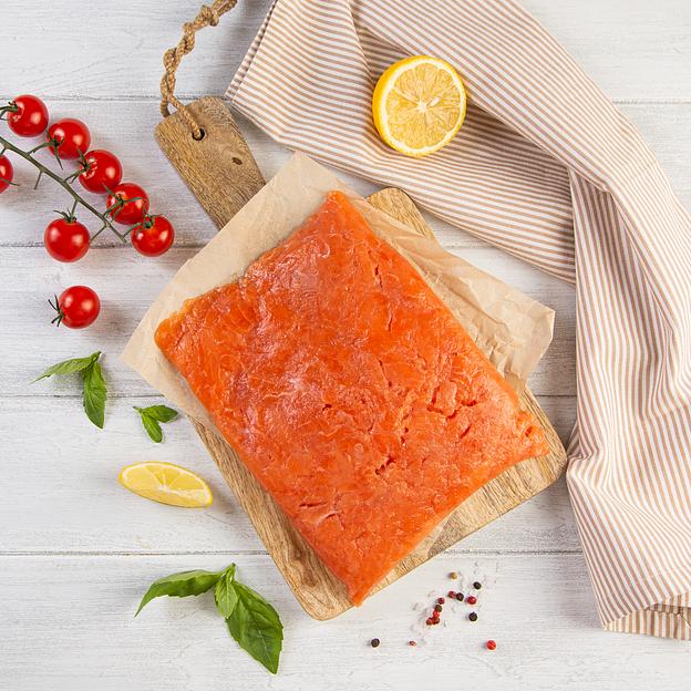 Мороженная рыбная продукция Филе атлантического лосося (семга), кубики, в/у, 500 гр. фото 4
