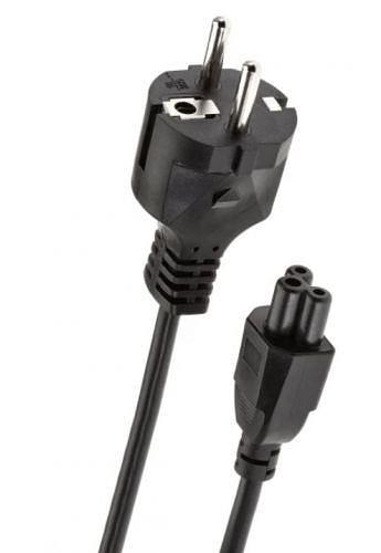 Telecom TP022-1.8-BK Кабель питания для ноутбуков, 3-pin, с заземлением, 220V (Европейский стандарт)1,8m фото 1