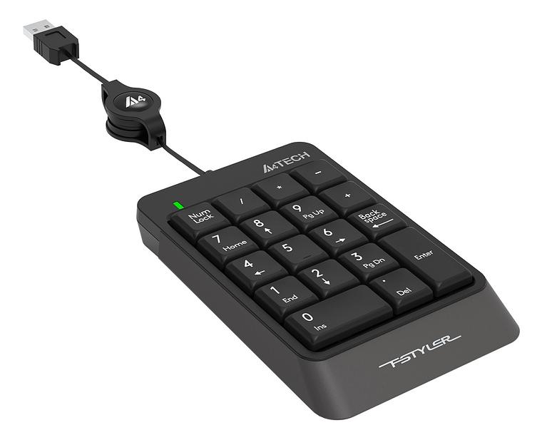 Числовой блок A4Tech Fstyler FK13 серый USB slim для ноутбука фото 2