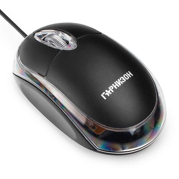 Мышь Гарнизон GM-100, USB, чип- Х, черный, 1000 DPI, 2кн.+колесо-кнопка фото 2