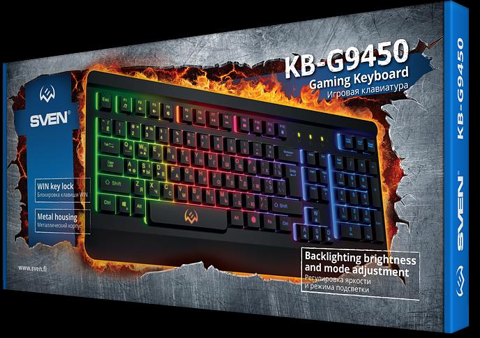 Игровая клавиатура SVEN KB-G9450 (104кл., мет. корпус, 12 Fn функций, подсветка) Sven SV-019129 фото 9
