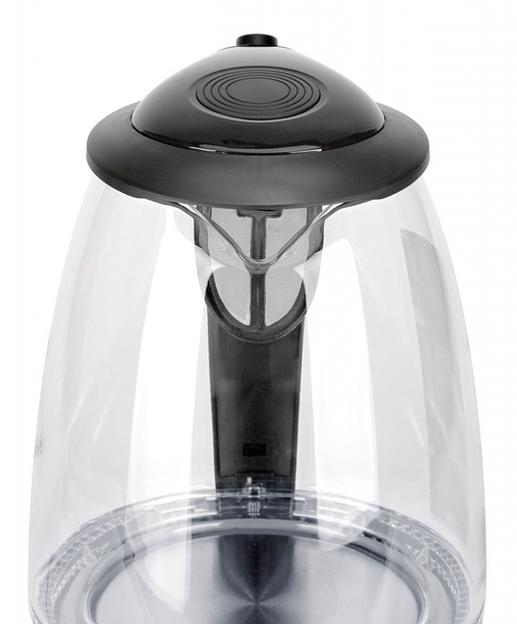 Чайник электрический Supra KES-2001 1.7л. 2200Вт черный/серебристый (корпус: стекло) фото 3