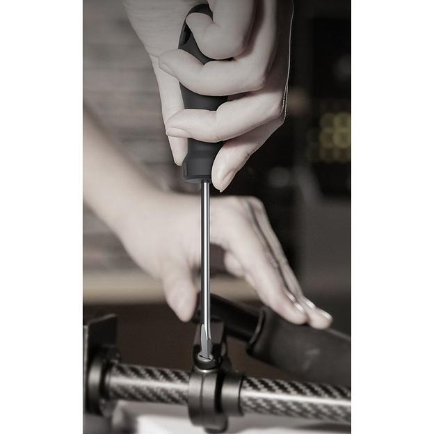 Набор отверток "Home Series Gray" Deli HT1006C 6шт SL3x75+SL5x100+SL6x150+PH0x75+PH1x100+PH2x150, эксклюзивный дизайн, рукоятка из высококачественного софттач пластика фото 5