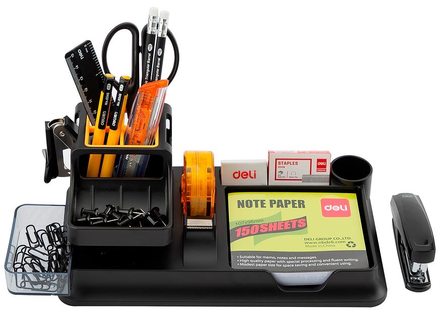 Органайзер настольный Deli E38252A 260x103x150мм черный фото 2