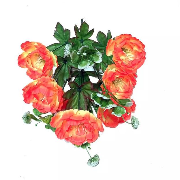 Букет пионов 7 голов с зеленью 44см 425-725 фото 8