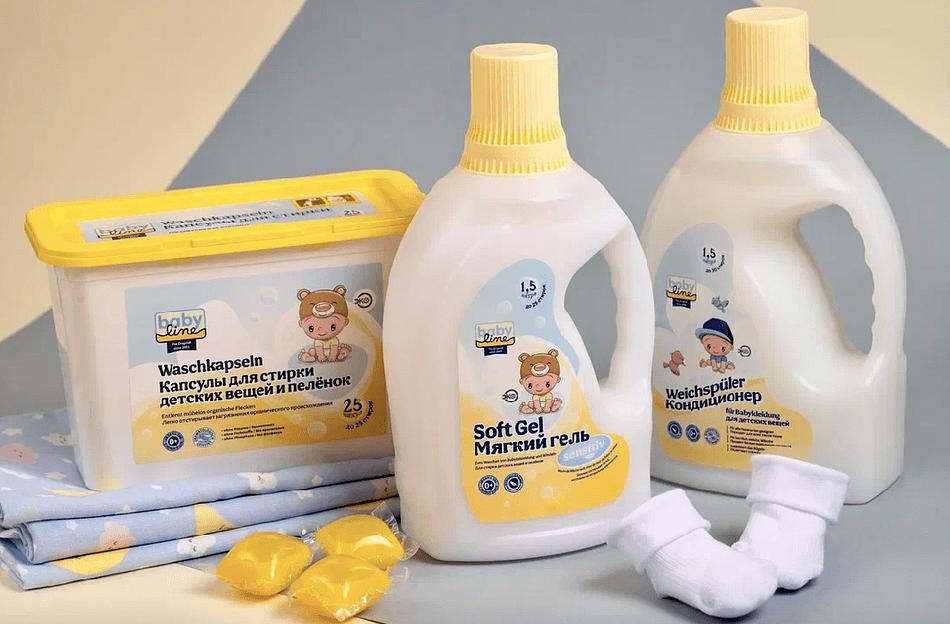 Набор Babyline мягкий гель и кондиционер для стирки одежды и пелёнок ОПТ фото 2