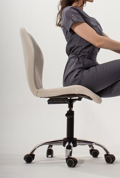 Кресло мастера «Ракушка Стандарт» на пятилучье Хром опт фото 3